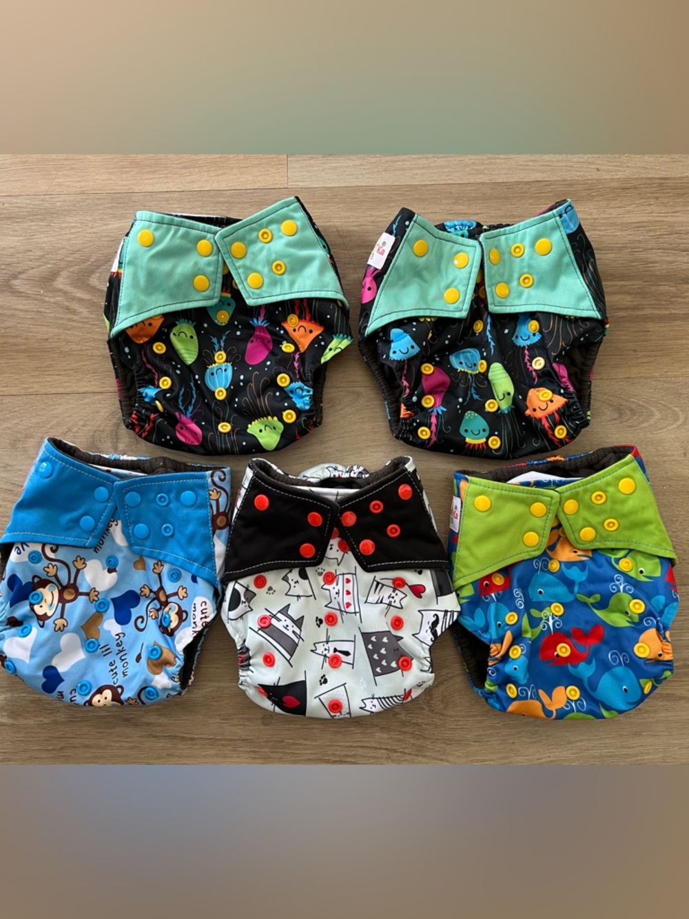Ohbabyka Baby Cloth Diaper Pocket Covers Set of 5